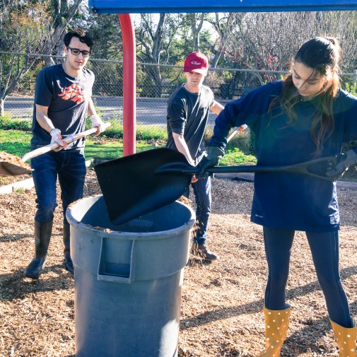 Students Korbin Breeden, Justin Packham and Sarah Verdegan