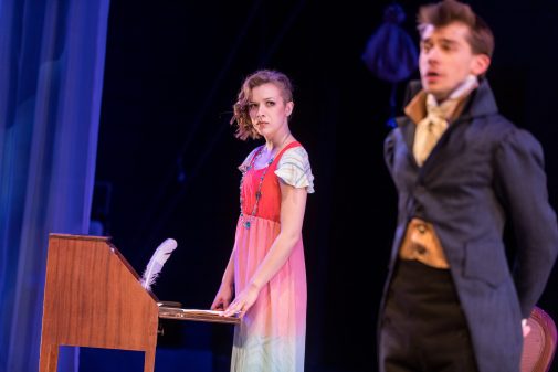 Cierra Denning and Sean McElrath star in "Pride and Prejudice"