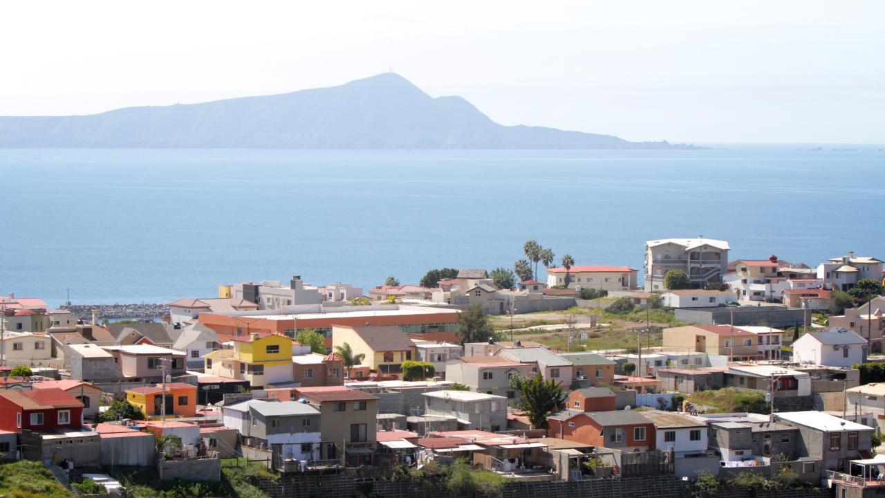 Houses by the ocean in Ensenada Mexico