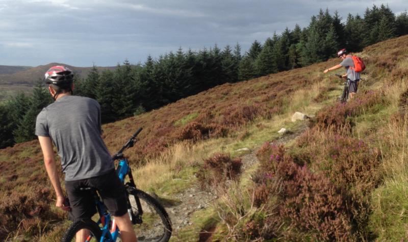 Westmont students mountain biking in Northern Europe